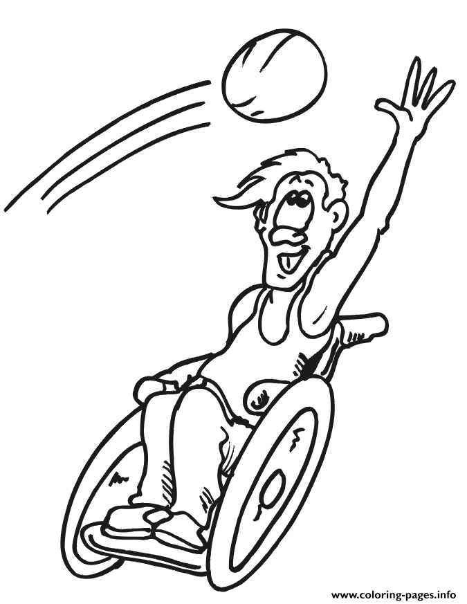 Printable Wheelchair Basketball S2e57 coloring