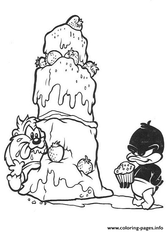 Eating Cake Pictures Of Looney Tunes S Babiese307 coloring