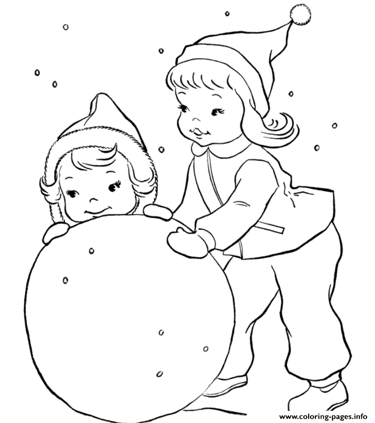 Snow Fun Winter Color Pages To Print63b5 coloring