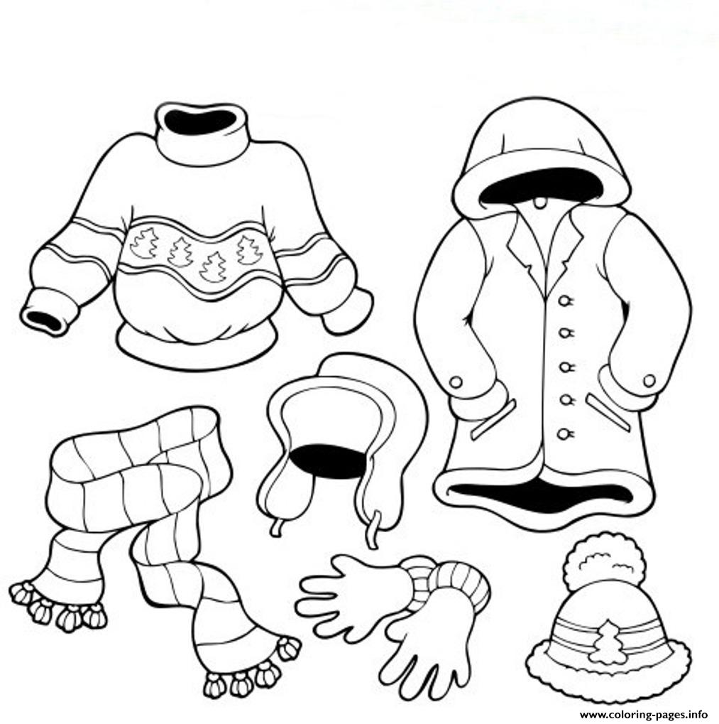 Winter Clothes S For Childrenf785 coloring