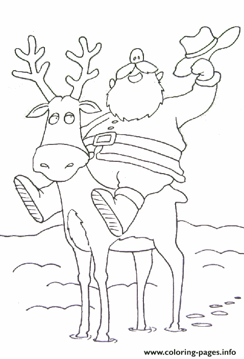 Printable Reindeer In Wintere8bf coloring
