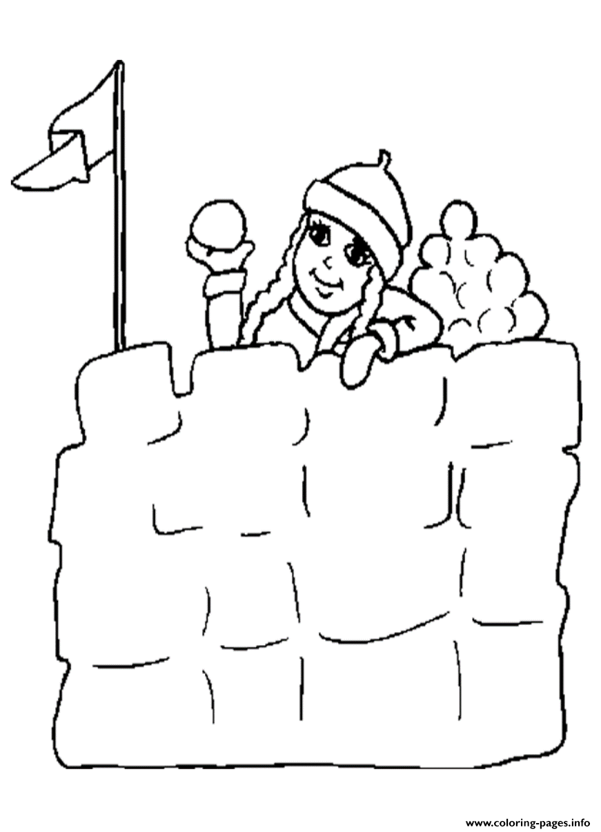 Snow Fort Winter Sf920 coloring