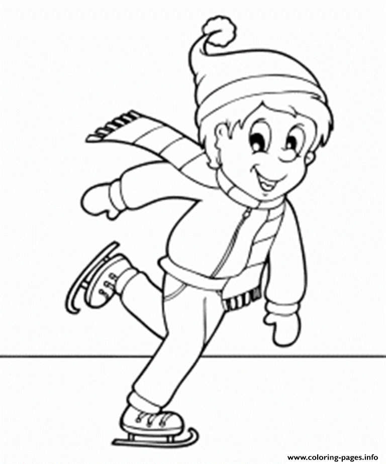 Ice Skating Winter S For Kids36ae coloring