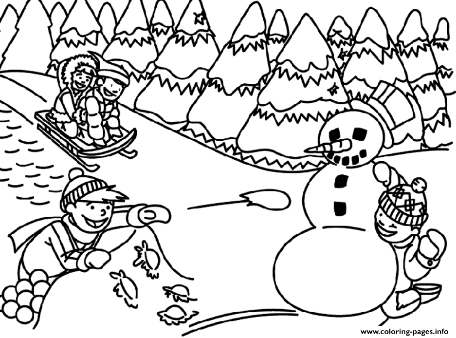 Snowfight Winter D59b coloring