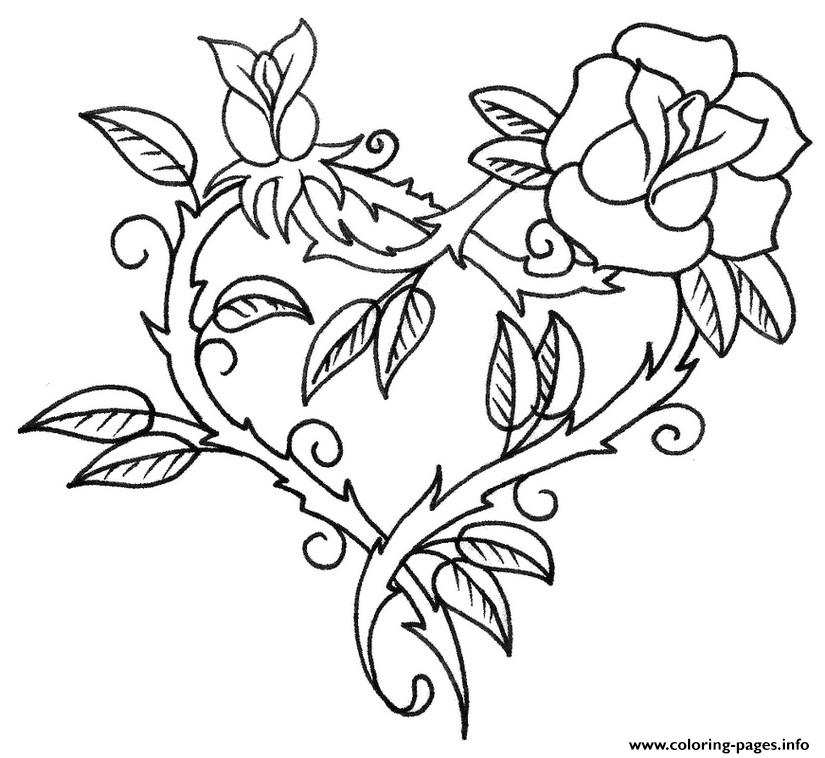 Heart Flour Love Valentin Day coloring