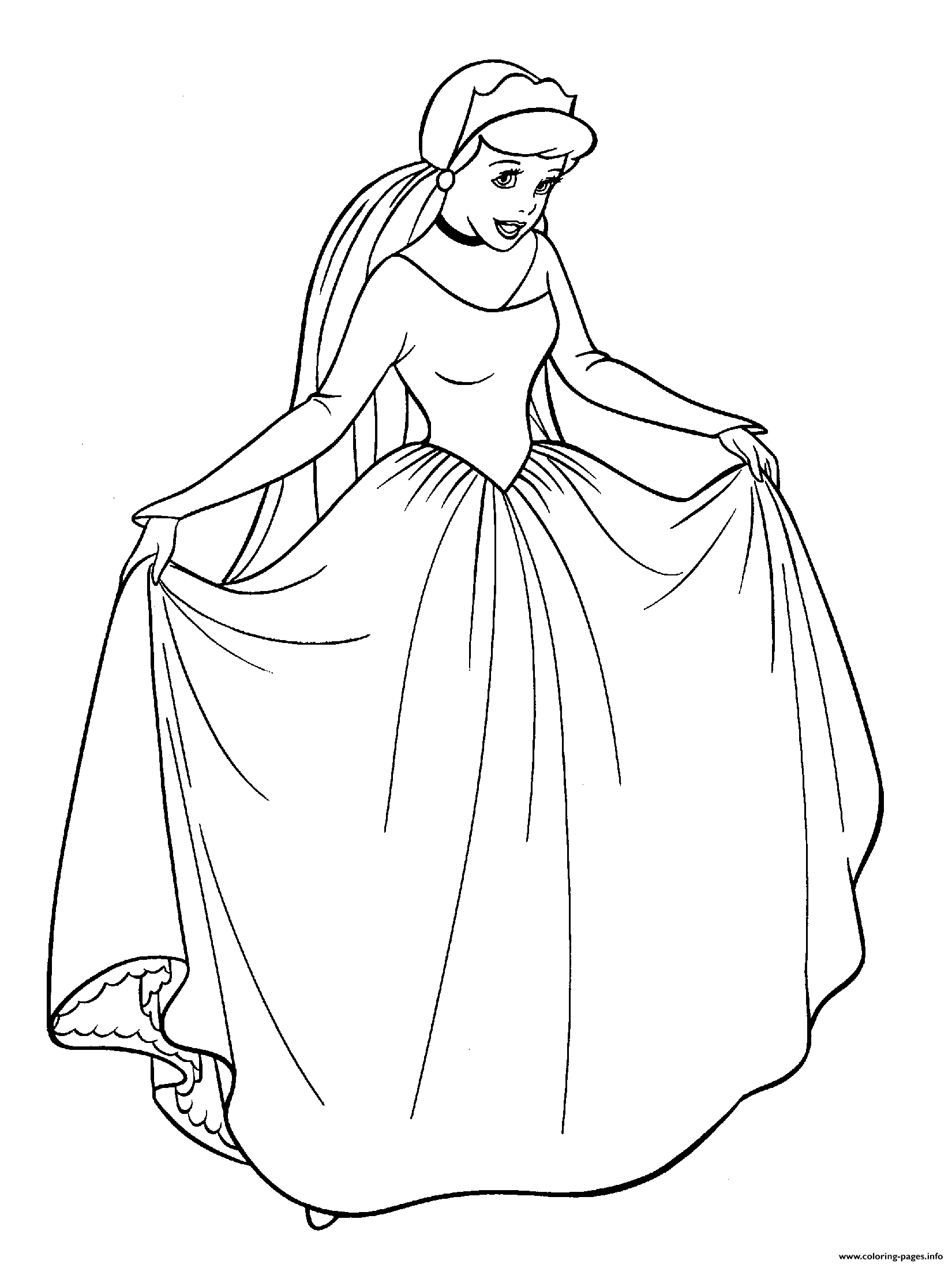 Princess Disney Cinderella For Kids8d43 Coloring Page Printable