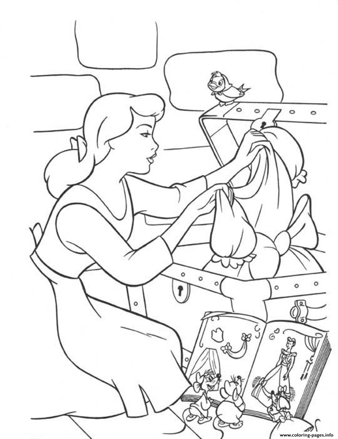 Princess Mice Cinderella S For Kidsc13b Coloring page Printable
