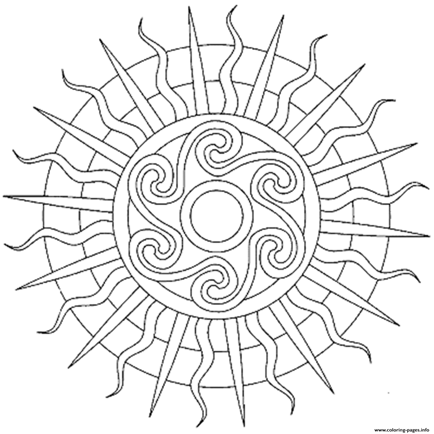 Sun Mandala Sf128 coloring