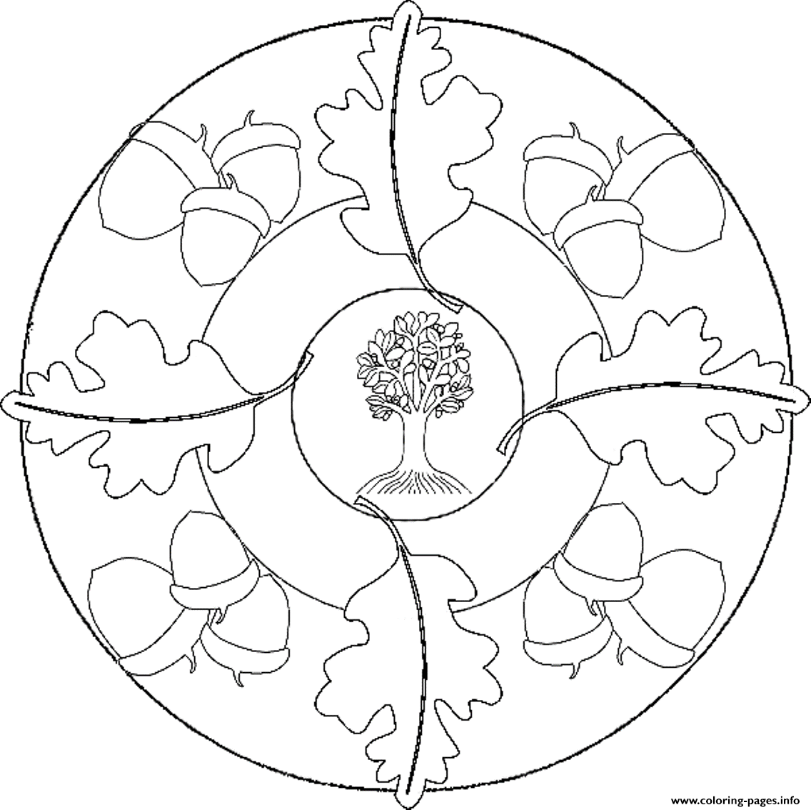 Nut Mandala S0287 coloring