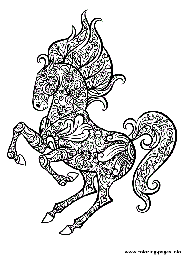 Horse Adult 2 coloring