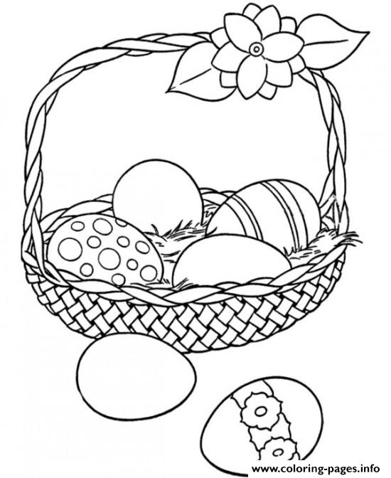 Easter Eggs Basket coloring