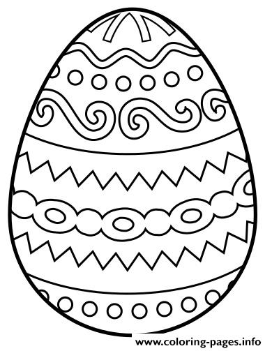 Simple Egg Easter coloring