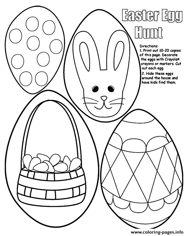 Hunt For Eggs On Easter coloring