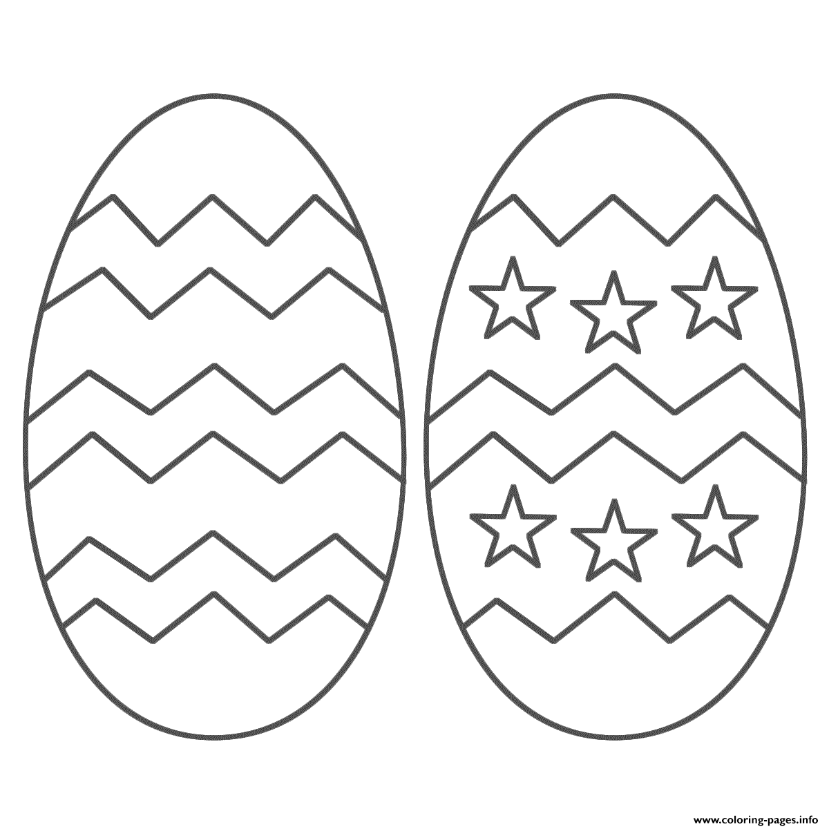 Free Easter Egg Two Coloring page Printable