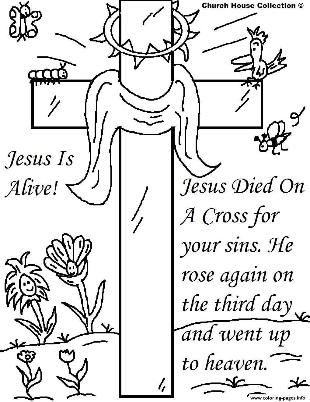 Jesus Easter Resurrection coloring