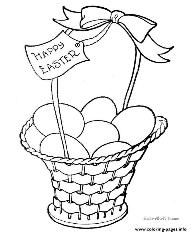 Easter Basket Free coloring