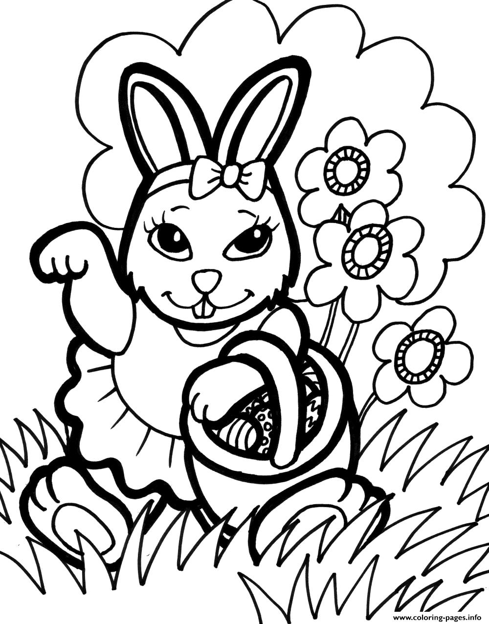 Free Easter Bunny coloring