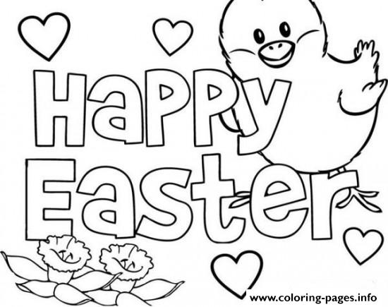 Happy Easter Message coloring