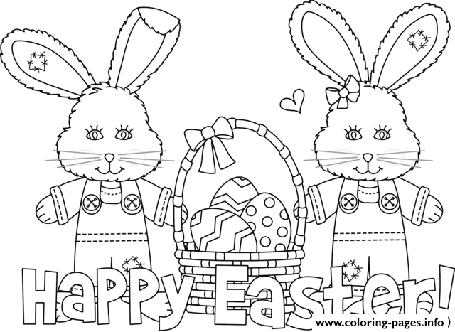 Printable Happy Easter coloring