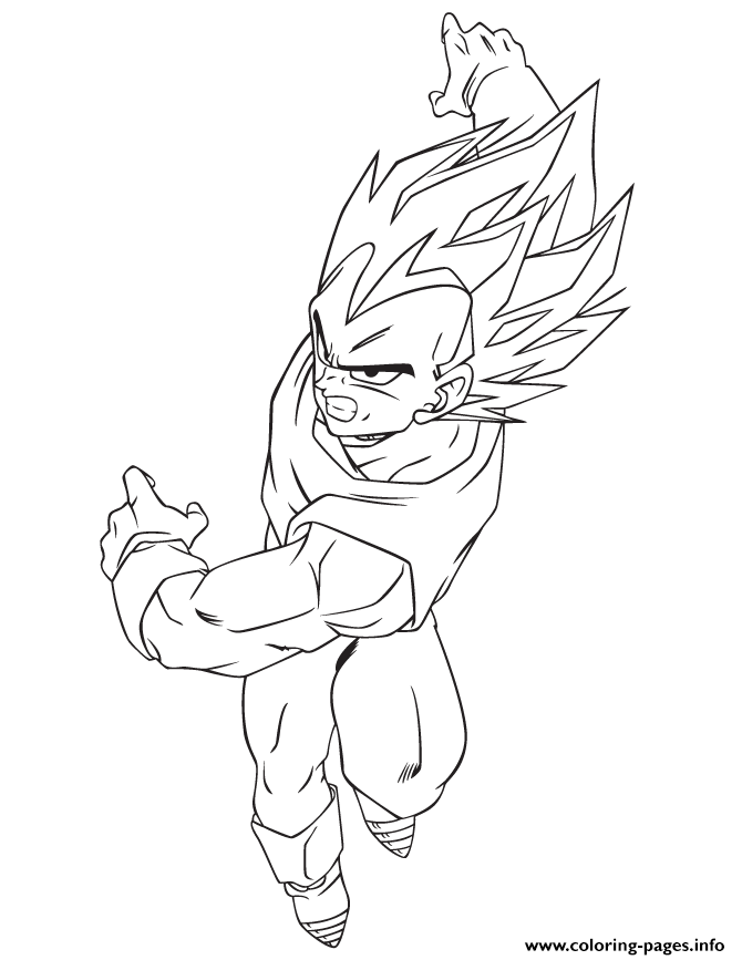 dragon ball z vegeta coloring pages