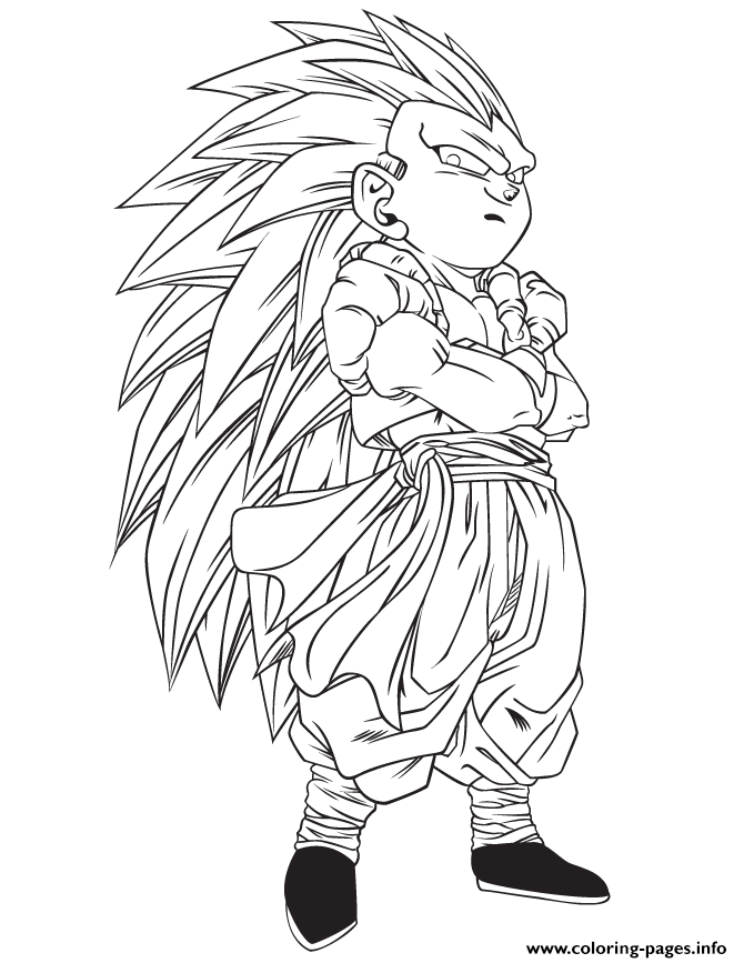 Dragon Ball Z Gotrunks Coloring Page coloring