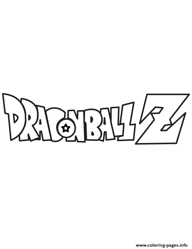 Dragon Ball Z Logo Coloring Page coloring