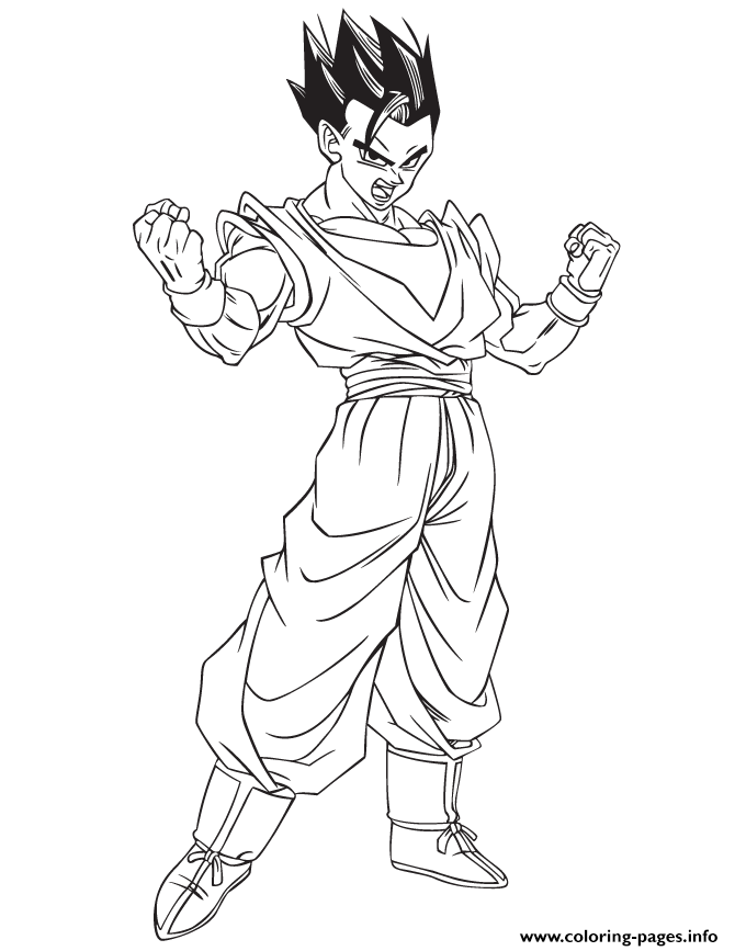 Dragon Ball Z Mystic Gohan Coloring Page coloring