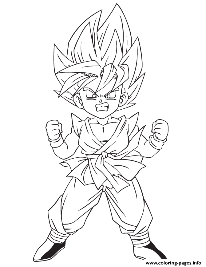 dragon ball z coloring pages gotenks dbz