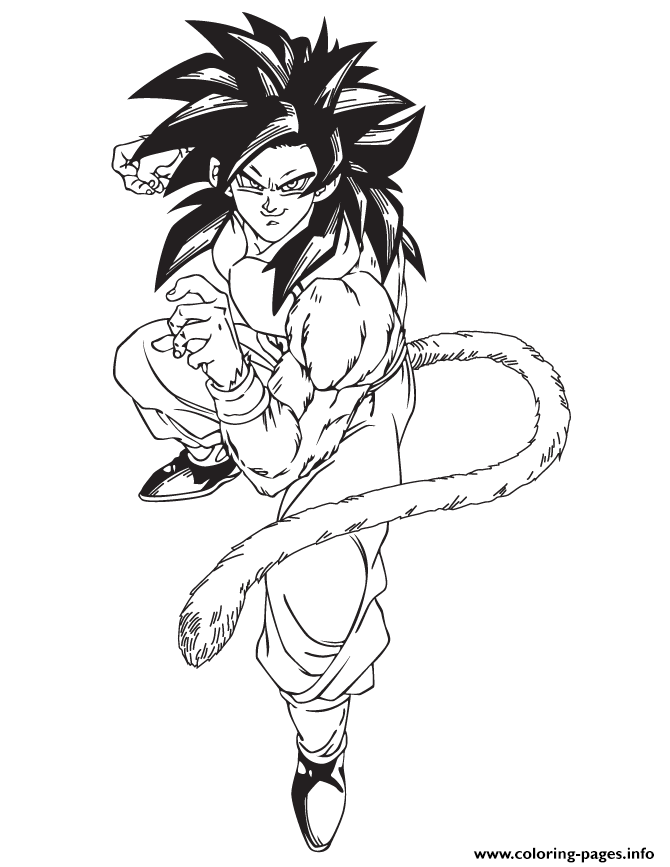 Cartoon Dragon Ball Z Bardock Coloring Page Coloring page Printable