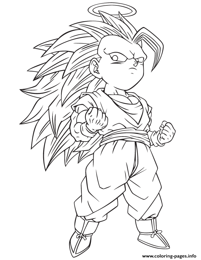 Dragon Ball Z Gotenks Coloring Page Coloring Pages Printable