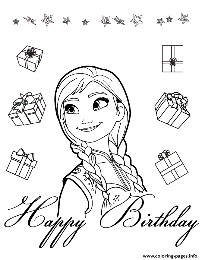 Anna Portrait Colouring Page coloring