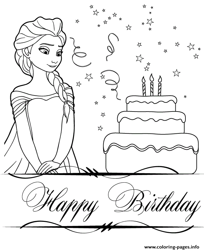 Elsa Making A Wish Colouring Page coloring