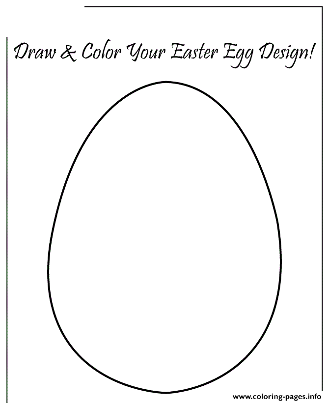 Easter Egg Template Cut Out Colouring Page coloring