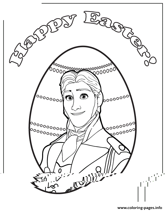 New Frozen Prince Hans Easter Colouring Page coloring