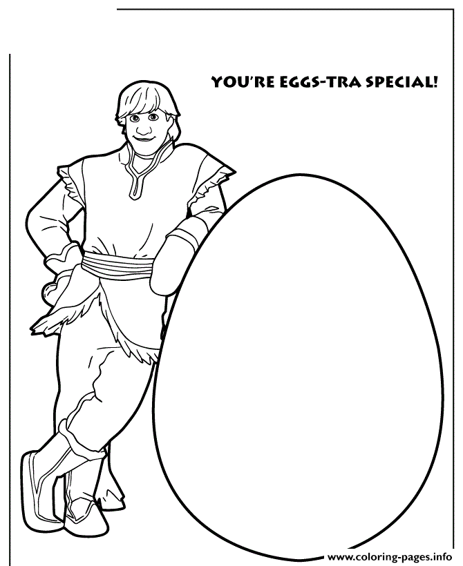 Youre Eggs Tra Special Frozen Easter Theme Colouring Page coloring