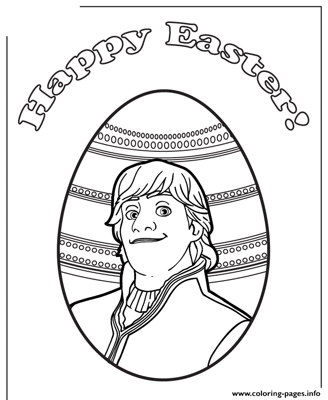Kristoff Easter Colouring Page coloring