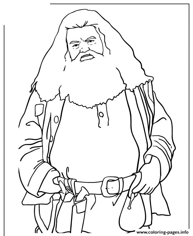 Half Giant Rubeus Hagrid From Harry Potter Movie coloring