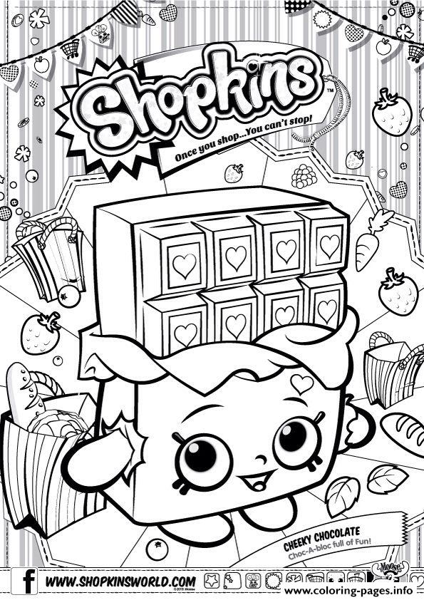 Shopkins Cheeky Chocolate Coloring Pages Printable