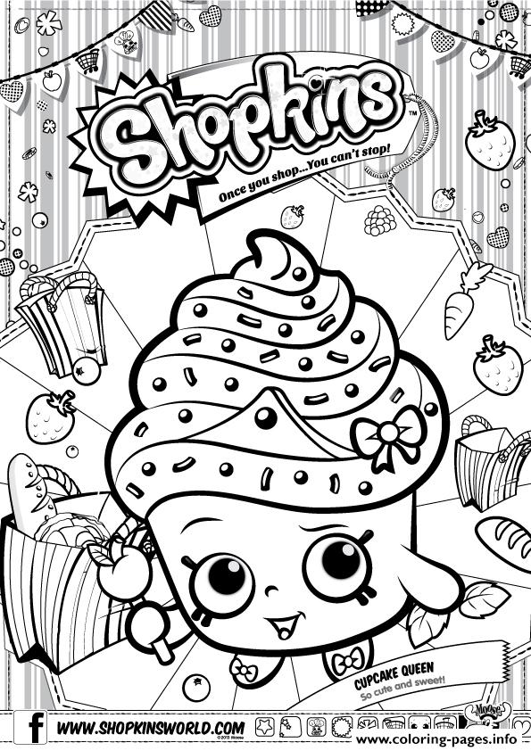 Shopkins Cupcake Queen Coloring page Printable