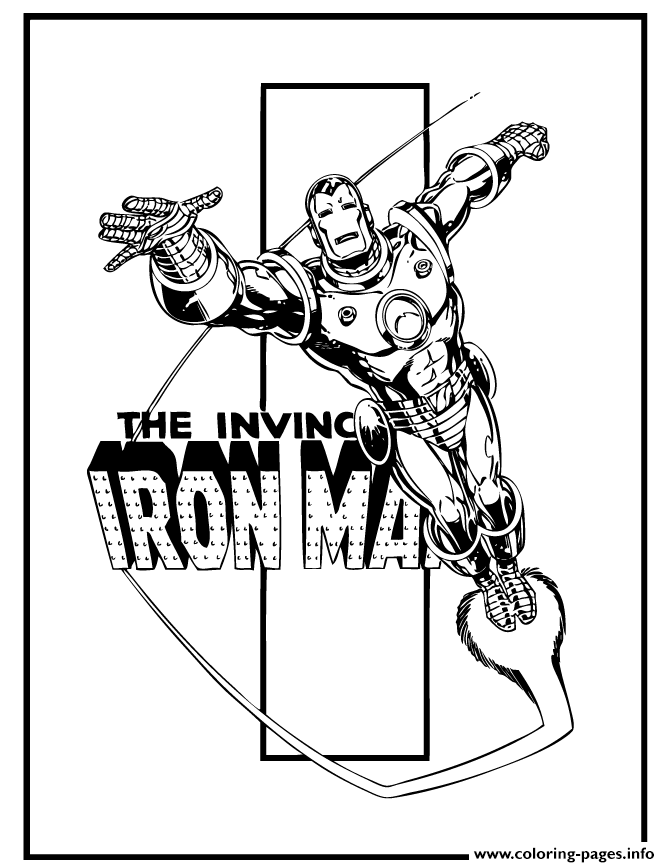 The Invincible Iron Man Comic Book coloring