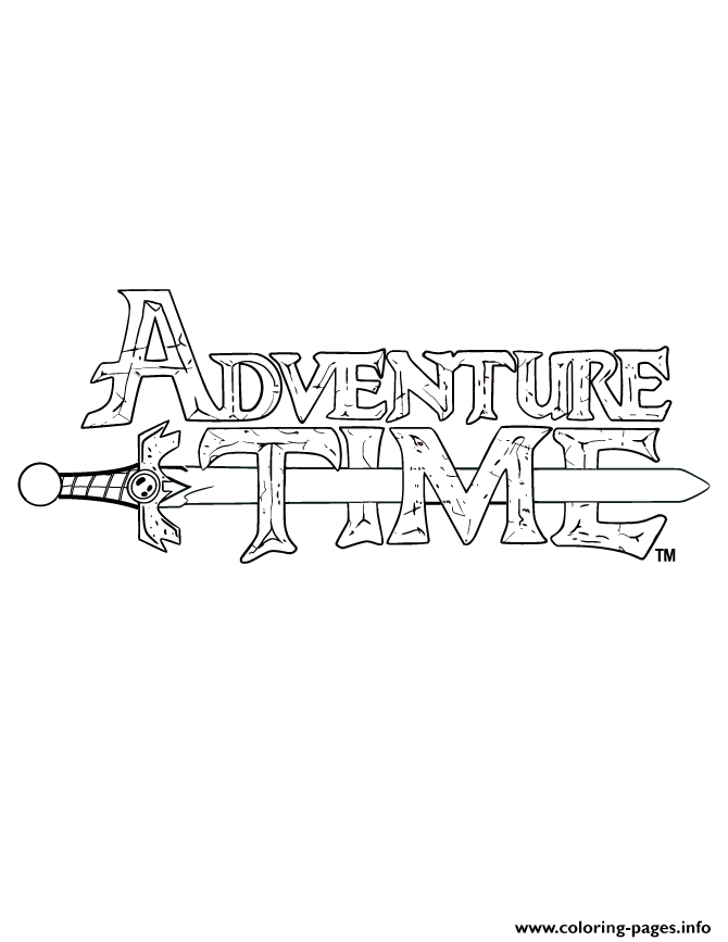Adventure Time Logo coloring