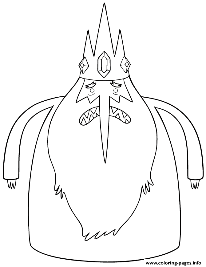 Ice King From Adventure Time Cartoon coloring