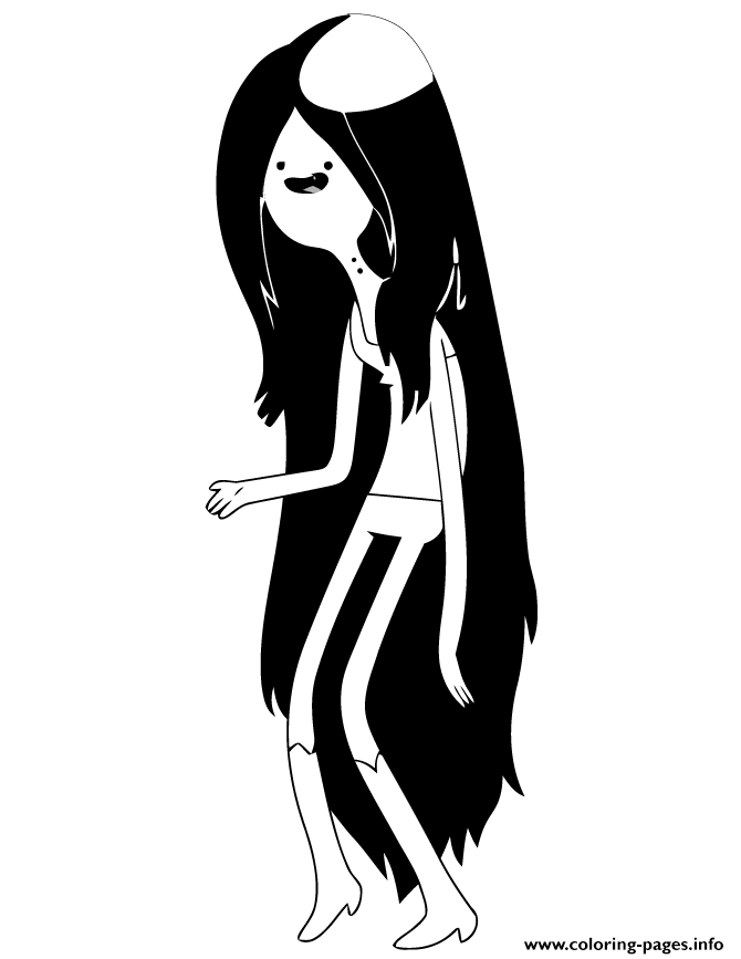 Marceline From Adventure Time Coloring Pages Printable