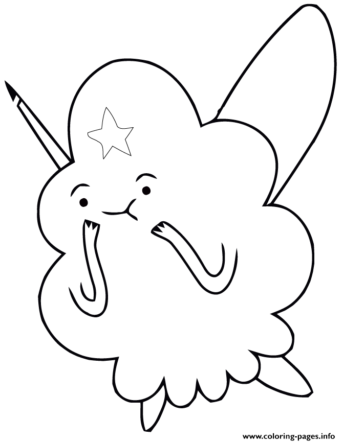 Adventure Time Lumpy Space Princess coloring
