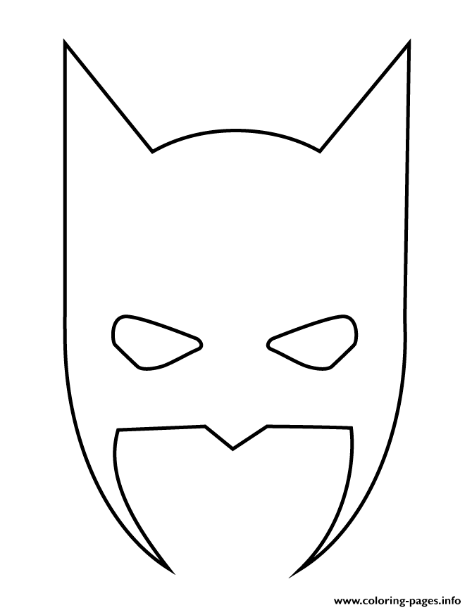 Batman Mask Halloween Stencil Coloring Pages Printable