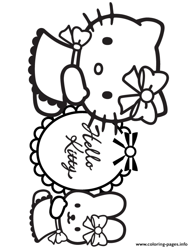 Pretty Hello Kitty coloring