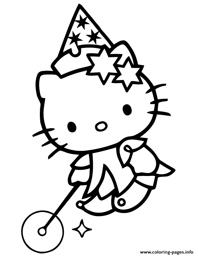 Hello Kitty Magician coloring