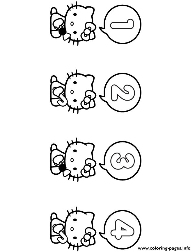 Hello Kitty Counting coloring