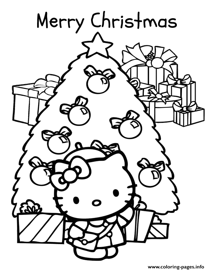 Hello Kitty Holiday coloring