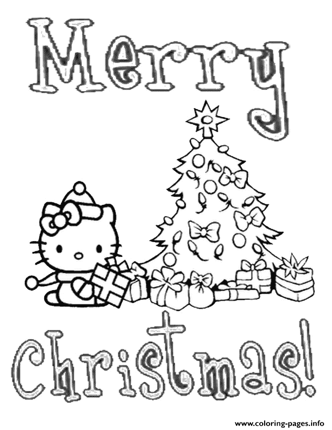 Hello Kitty Xmas Tree Christmas coloring